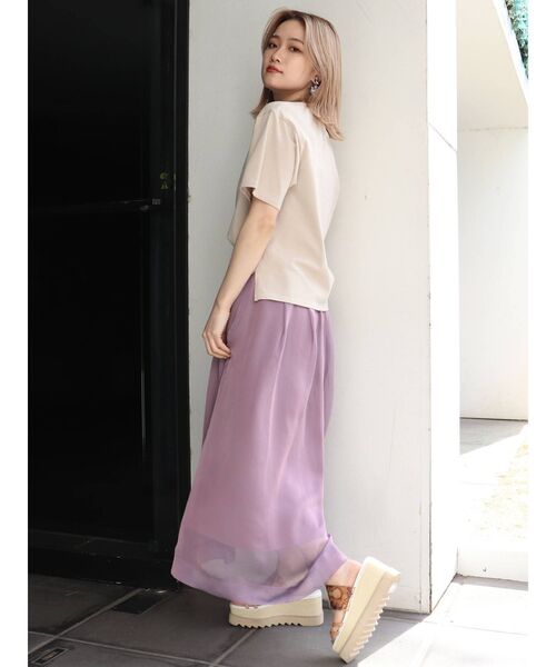 MURUA（ムルーア）の「オーロラシアースカート（スカート・レディース・ダークグレー/グレー/グリーン/パープル/ブラック・FREE）」の19枚目の写真