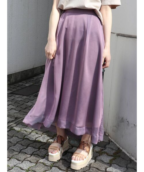 MURUA（ムルーア）の「オーロラシアースカート（スカート・レディース・ダークグレー/グレー/グリーン/パープル/ブラック・FREE）」の20枚目の写真