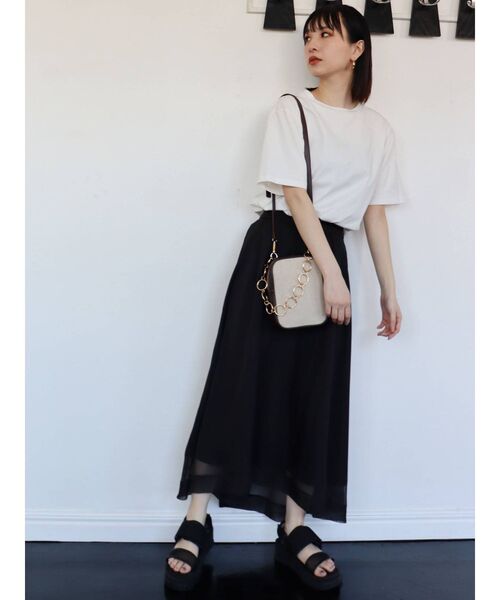 MURUA（ムルーア）の「オーロラシアースカート（スカート・レディース・ダークグレー/グレー/グリーン/パープル/ブラック・FREE）」の21枚目の写真