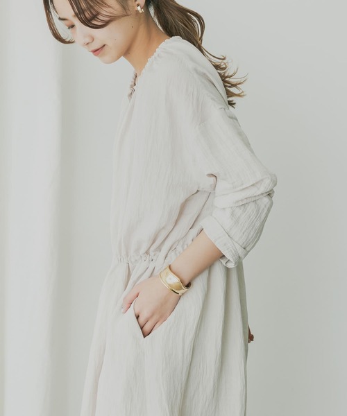 KBF+（ケービーエフプラス）の「KBF+　ワッシャーサテンライトコート（その他アウター・レディース・ベージュ系その他/グレー系その他・ONE）」の5枚目の写真