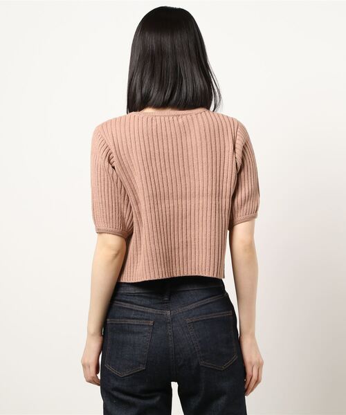 TINA：JOJUN（ティーナジョジュン）の「エアリーコットン半袖プルオーバー TINA：JOJUN（ニット/セーター・レディース・ブラック/モカ/ホワイト・M）」の16枚目の写真