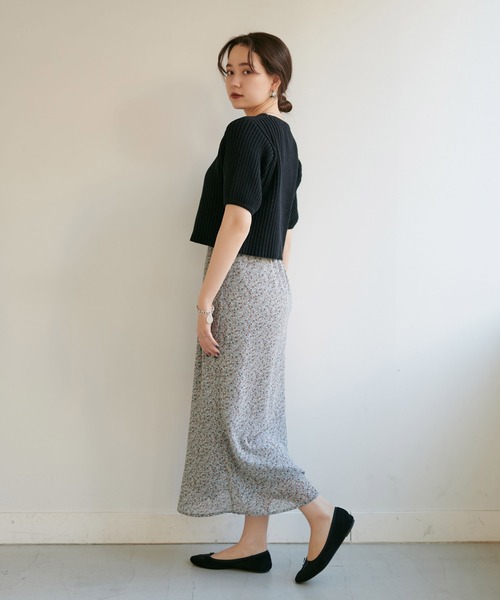 TINA：JOJUN（ティーナジョジュン）の「エアリーコットン半袖プルオーバー TINA：JOJUN（ニット/セーター・レディース・ブラック/モカ/ホワイト・M）」の4枚目の写真