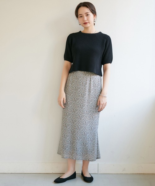 TINA：JOJUN（ティーナジョジュン）の「エアリーコットン半袖プルオーバー TINA：JOJUN（ニット/セーター・レディース・ブラック/モカ/ホワイト・M）」の13枚目の写真