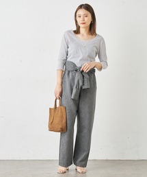 Omekashi | ボーダーバックシャンメロウTシャツ(Tシャツ/カットソー)