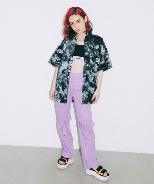 X-girl（エックスガール）の「LOGO BRA TOP（ブラジャー・レディース・ライトパープル/ブラック/オレンジ・S/M）」の13枚目の写真