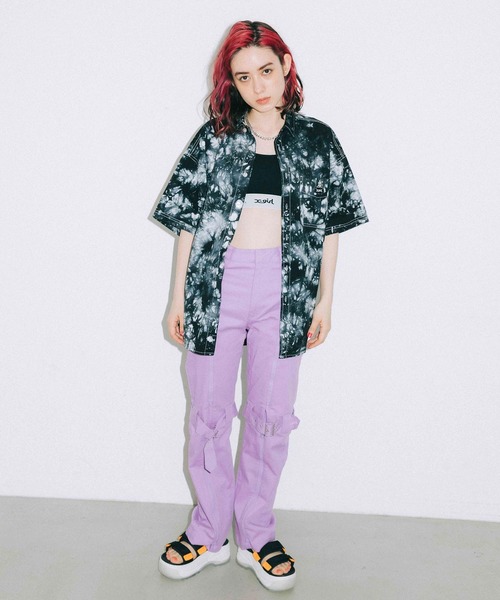 X-girl（エックスガール）の「LOGO BRA TOP（ブラジャー・レディース・ライトパープル/ブラック/オレンジ・S/M）」の17枚目の写真