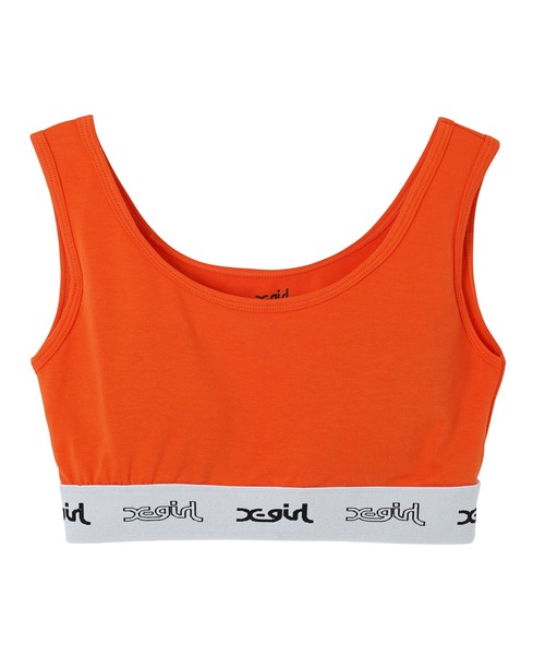 X-girl（エックスガール）の「LOGO BRA TOP（ブラジャー・レディース・ライトパープル/ブラック/オレンジ・S/M）」の5枚目の写真
