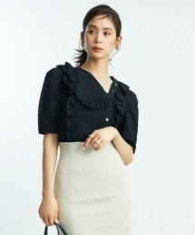 SNIDEL | Sustainableフリルカラーブラウス(シャツ/ブラウス)