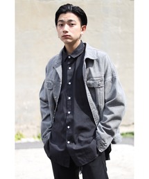 CREARE -LINO- | オーバーサイズ ダメージ加工 デニムジャケット<ZOZOTOWN限定アイテム>(デニムジャケット)