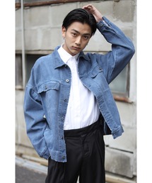 CREARE -LINO- | 【2021SPRING】オーバーサイズ ダメージ加工 デニムジャケット<ZOZOTOWN限定アイテム>(デニムジャケット)