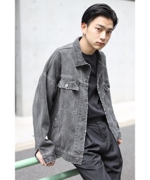 CREARE -LINO- | 【2021春夏】オーバーサイズ ダメージ加工 デニムジャケット<ZOZOTOWN限定アイテム>(デニムジャケット)