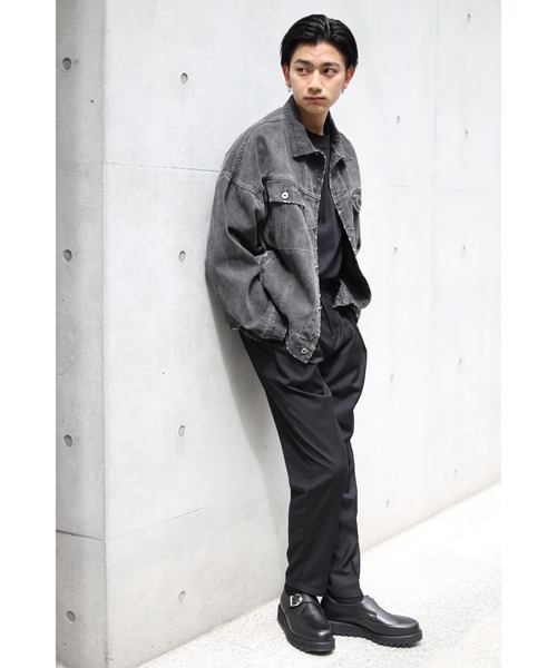 CREARE -LINO-(クレアーレリノ)の「オーバーサイズ ダメージ加工 デニムジャケット<ZOZOTOWN限定アイテム>(デニムジャケット・メンズ・ブラック/グレー/ブルー・FREE)」の12枚目の写真