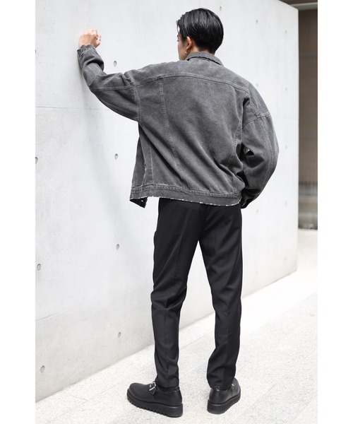 CREARE -LINO-(クレアーレリノ)の「オーバーサイズ ダメージ加工 デニムジャケット<ZOZOTOWN限定アイテム>(デニムジャケット・メンズ・ブラック/グレー/ブルー・FREE)」の14枚目の写真