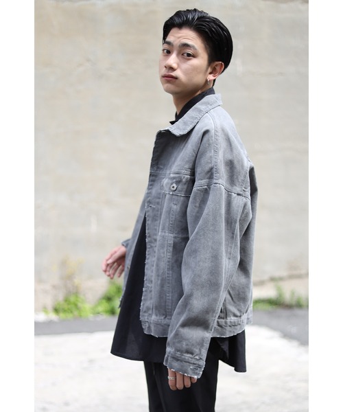CREARE -LINO-(クレアーレリノ)の「オーバーサイズ ダメージ加工 デニムジャケット<ZOZOTOWN限定アイテム>(デニムジャケット・メンズ・ブラック/グレー/ブルー・FREE)」の17枚目の写真