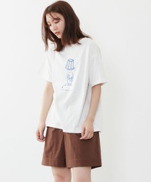 POU DOU DOU | drawingモチーフプリントTee(Tシャツ/カットソー)