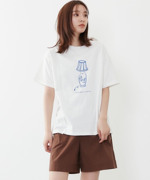 POU DOU DOU（プードゥドゥ）の「drawingモチーフプリントTee（Tシャツ/カットソー・レディース・ブラック/ベージュ/オフホワイト・3）」の11枚目の写真