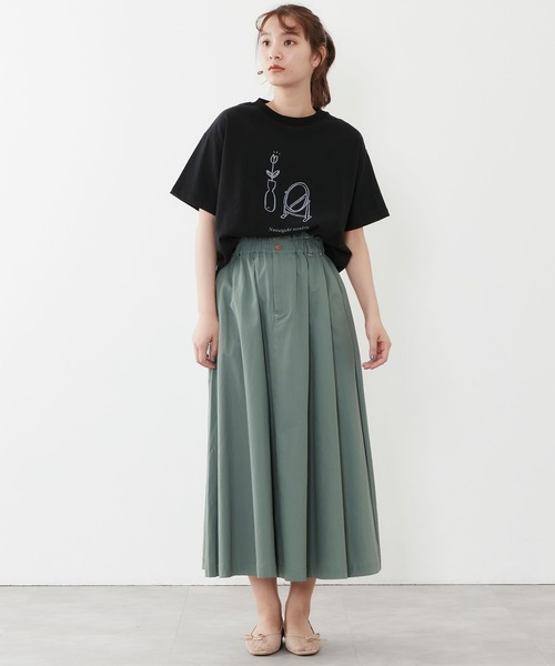 POU DOU DOU（プードゥドゥ）の「drawingモチーフプリントTee（Tシャツ/カットソー・レディース・ブラック/ベージュ/オフホワイト・3）」の17枚目の写真