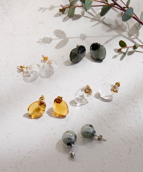 HARIO Lampwork Factory(ハリオランプワークファクトリー)の「【別注】HARIO イヤリング フィルム(イヤリング・レディース・グレー/クリア・フリー)」の6枚目の写真