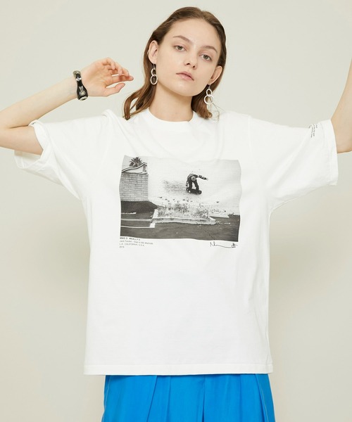 JANE SMITH / JOHN SMITH（ジェーンスミスジョンスミス）の「【JANE SMITH(ジェーンスミス)】JACK FARDELLウォールライドグラインドドロップショートスリーブTシャツ/JACK FARDELL WALL RIDE GRIND DROP S/S T-SHIRT（Tシャツ/カットソー・レディース・ブラック/ホワイト・SMALL）」の2枚目の写真