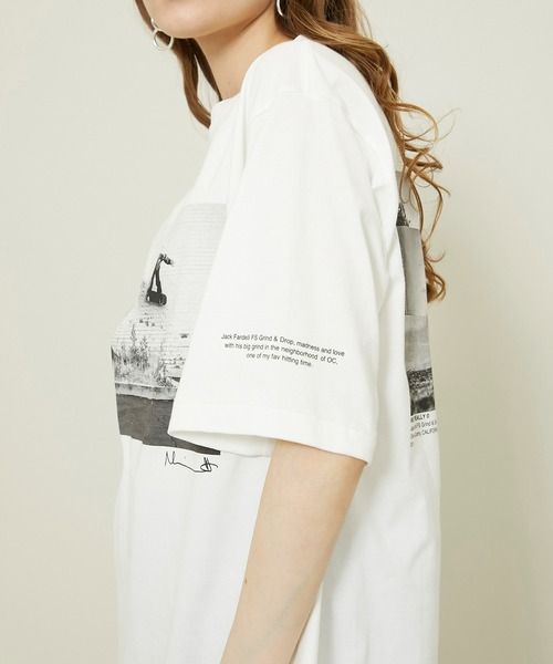JANE SMITH / JOHN SMITH（ジェーンスミスジョンスミス）の「【JANE SMITH(ジェーンスミス)】JACK FARDELLウォールライドグラインドドロップショートスリーブTシャツ/JACK FARDELL WALL RIDE GRIND DROP S/S T-SHIRT（Tシャツ/カットソー・レディース・ブラック/ホワイト・SMALL）」の9枚目の写真