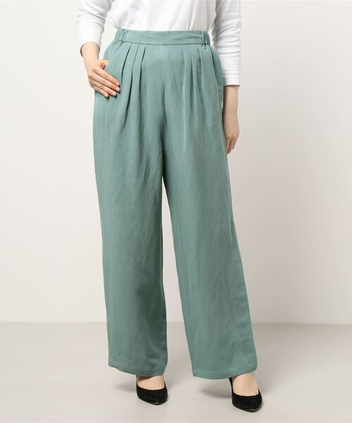 Fantastic Days（ファンタスティックデイズ）の「【 FANTASTICDAYS / ファンタスティックデイズ 】 レーヨンリネンタックパンツ（その他パンツ・レディース・ライトグリーン・40/38/36）」の9枚目の写真