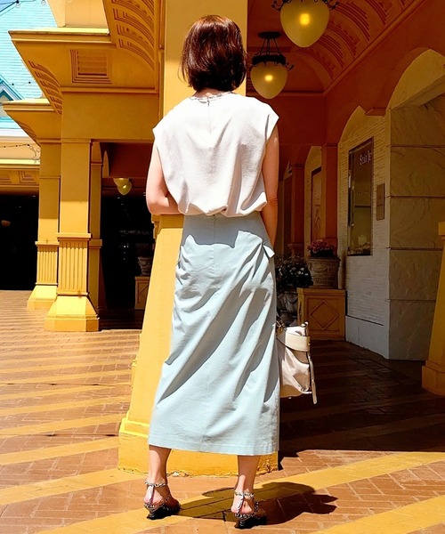 RIVE DROITE（リヴドロワ）の「リネン混フラップスカート（スカート・レディース・ベージュ/ミント・FREE）」の16枚目の写真