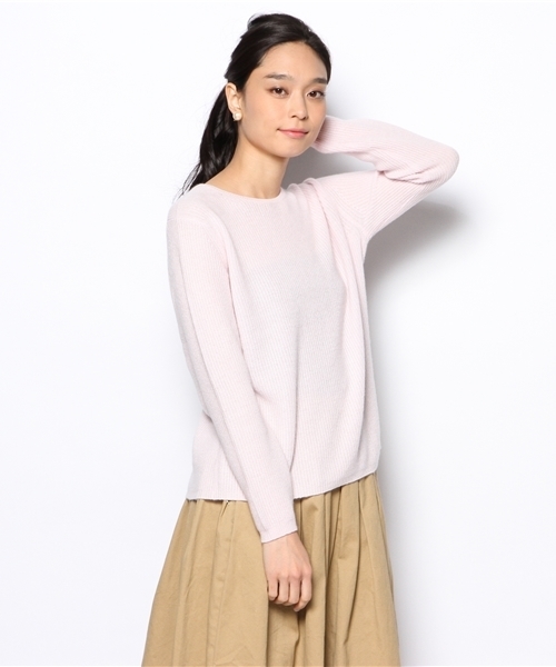 SHIPS for women（シップスフォーウィメン）の「【GINZA 12月号掲載】カシミヤ　アゼ 7G　プルオーバー（ニット/セーター・レディース・オフホワイト/グレー/ピンク/ブルー・ONE SIZE）」の16枚目の写真