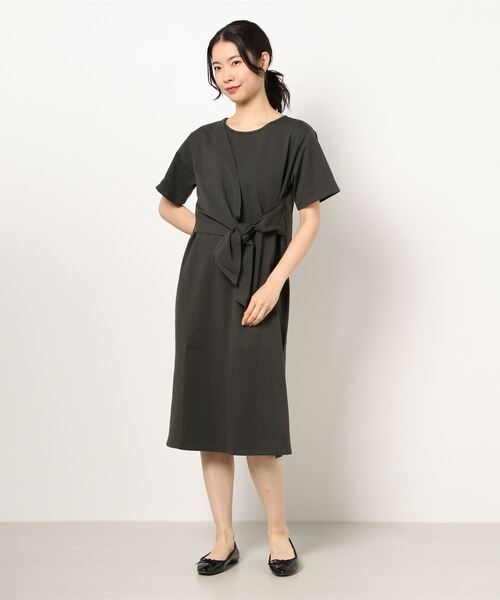 Anuenue（アヌエヌエ）の「ウエストデザインコットンワンピース（ワンピース・レディース・ブルー/グリーン/チャコール・FREE）」の20枚目の写真