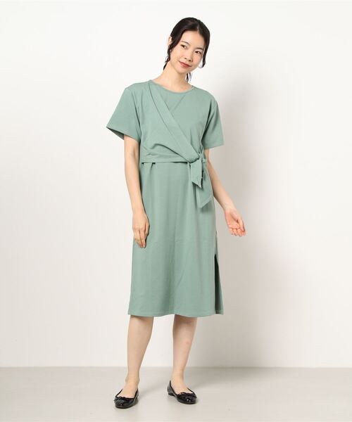 Anuenue（アヌエヌエ）の「ウエストデザインコットンワンピース（ワンピース・レディース・ブルー/グリーン/チャコール・FREE）」の22枚目の写真