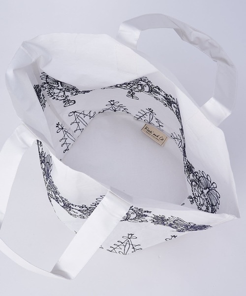 BEARDSLEY（ビアズリー）の「《KHADI&CO》トートバッグ（トートバッグ・レディース・ホワイト/インディゴブルー・FREE）」の4枚目の写真