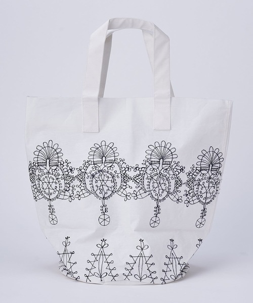 BEARDSLEY（ビアズリー）の「《KHADI&CO》トートバッグ（トートバッグ・レディース・ホワイト/インディゴブルー・FREE）」の9枚目の写真