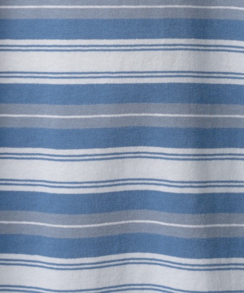 kutir(クティール)の「マルチボーダーTシャツ(Tシャツ/カットソー・メンズ・ライトブルー/オレンジ/モカ・MEDIUM/LARGE)」の22枚目の写真