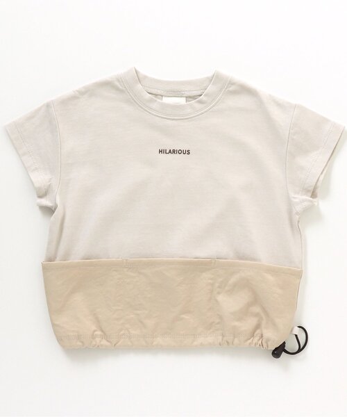 BREEZE(ブリーズ)の「/【WEB限定】ポケット裾切替Tシャツ(Tシャツ/カットソー・キッズ・カーキ/ブラック/オフホワイト・90/150/140/120/130/100/110)」の1枚目の写真