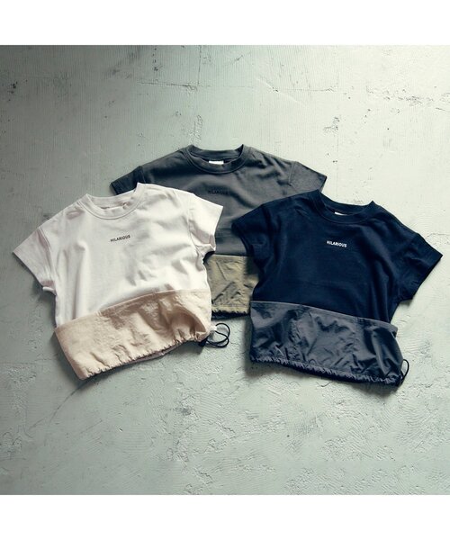 BREEZE(ブリーズ)の「/【WEB限定】ポケット裾切替Tシャツ(Tシャツ/カットソー・キッズ・カーキ/ブラック/オフホワイト・90/150/140/120/130/100/110)」の5枚目の写真