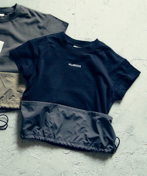 BREEZE(ブリーズ)の「/【WEB限定】ポケット裾切替Tシャツ(Tシャツ/カットソー・キッズ・カーキ/ブラック/オフホワイト・90/150/140/120/130/100/110)」の2枚目の写真