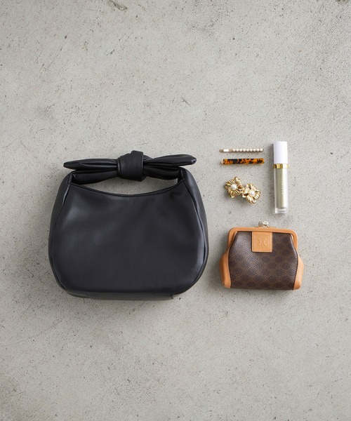 EFOLE（エフォル）の「ラウンド リボン ミニバッグ（ハンドバッグ・レディース・ブラック/ベージュ・FREE）」の7枚目の写真