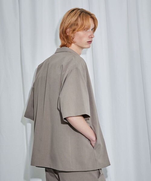 UNITED TOKYO（ユナイテッドトウキョウ）の「リネンライクダブルシャツ（シャツ/ブラウス・メンズ・ライトグレー/グレイッシュベージュ・1/2）」の12枚目の写真
