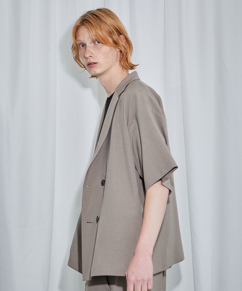 UNITED TOKYO（ユナイテッドトウキョウ）の「リネンライクダブルシャツ（シャツ/ブラウス・メンズ・ライトグレー/グレイッシュベージュ・1/2）」の13枚目の写真