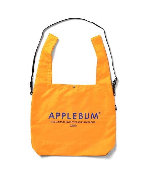 APPLEBUM（アップルバム）の「Shoulder Marche Bag（エコバッグ/サブバッグ・メンズ・オリーブ/オレンジ・FREE）」の2枚目の写真