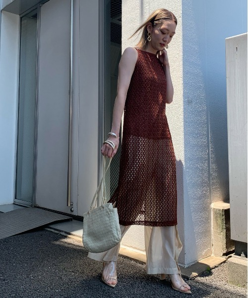 Ameri（アメリ）の「SHEER BUTTON PANTS（その他パンツ）」 - WEAR