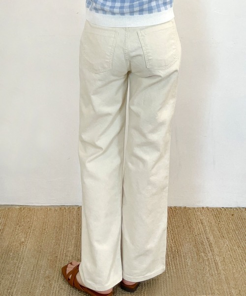 CEMONEMO（セモネモ）の「ハイウエスト タック ワイドパンツ（その他パンツ・レディース・インディゴブルー/アイボリー/ブラック・S/M）」の6枚目の写真