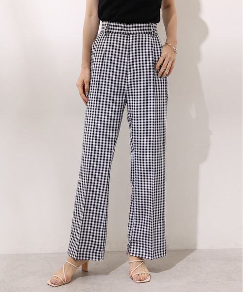 one after another NICE CLAUP（ワンアフターアナザーナイスクラップ）の「スラックスパンツ（スラックス・レディース・ピンク/ブラック/オフホワイト/ベージュ・MEDIUM/SMALL）」の3枚目の写真