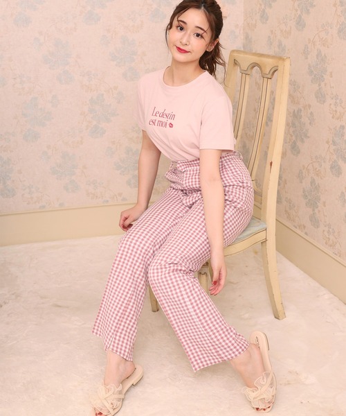 one after another NICE CLAUP（ワンアフターアナザーナイスクラップ）の「スラックスパンツ（スラックス・レディース・ピンク/ブラック/オフホワイト/ベージュ・MEDIUM/SMALL）」の9枚目の写真