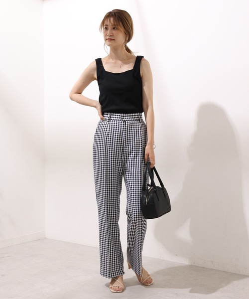 one after another NICE CLAUP（ワンアフターアナザーナイスクラップ）の「スラックスパンツ（スラックス・レディース・ピンク/ブラック/オフホワイト/ベージュ・MEDIUM/SMALL）」の16枚目の写真