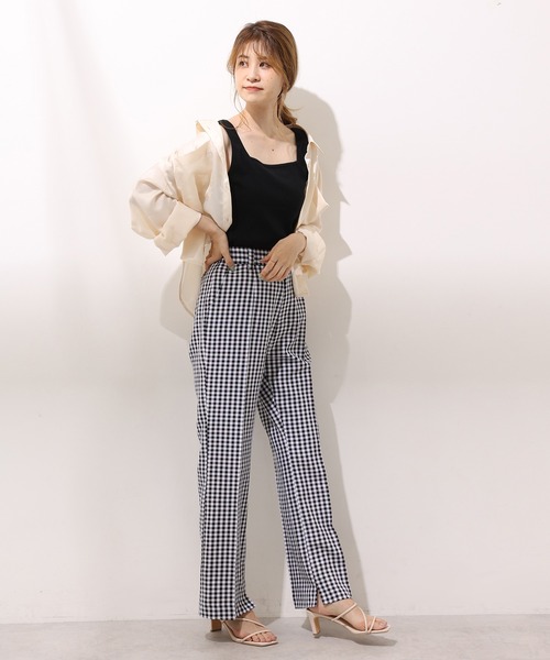 one after another NICE CLAUP（ワンアフターアナザーナイスクラップ）の「スラックスパンツ（スラックス・レディース・ピンク/ブラック/オフホワイト/ベージュ・MEDIUM/SMALL）」の15枚目の写真