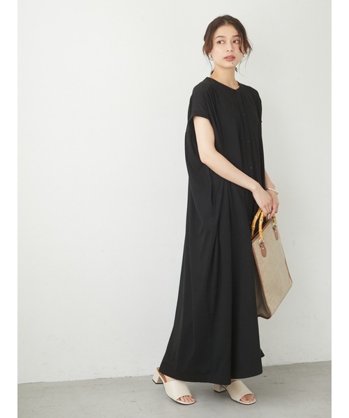 Sugar spoon(シュガースプーン)の「・SUGAR SPOON カットギャザーノースリワンピ*(ワンピース・レディース・ブラック/ブルー/パープル/ブラウン・FREE)」の2枚目の写真