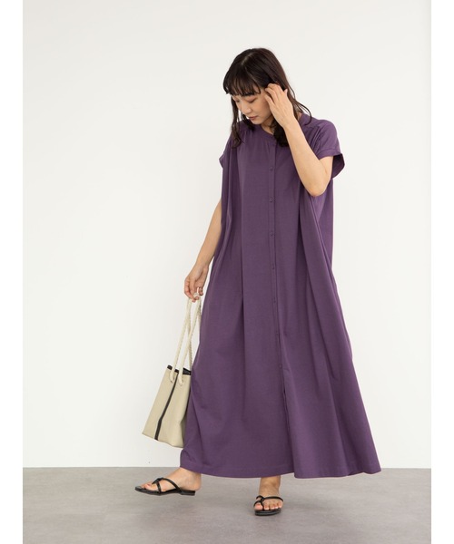 Sugar spoon(シュガースプーン)の「・SUGAR SPOON カットギャザーノースリワンピ*(ワンピース・レディース・ブラック/ブルー/パープル/ブラウン・FREE)」の5枚目の写真