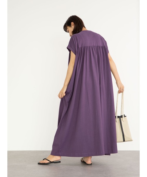 Sugar spoon(シュガースプーン)の「・SUGAR SPOON カットギャザーノースリワンピ*(ワンピース・レディース・ブラック/ブルー/パープル/ブラウン・FREE)」の6枚目の写真