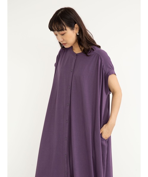 Sugar spoon(シュガースプーン)の「・SUGAR SPOON カットギャザーノースリワンピ*(ワンピース・レディース・ブラック/ブルー/パープル/ブラウン・FREE)」の8枚目の写真