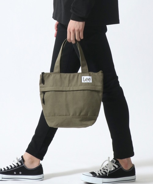 Lee（リー）の「Lee/リー キャンバス ロゴ ミニトートバッグ/ランチバッグ（トートバッグ・レディース・ライトグレー/オフホワイト/ブラック/ベージュ/カーキ・FREE）」の5枚目の写真